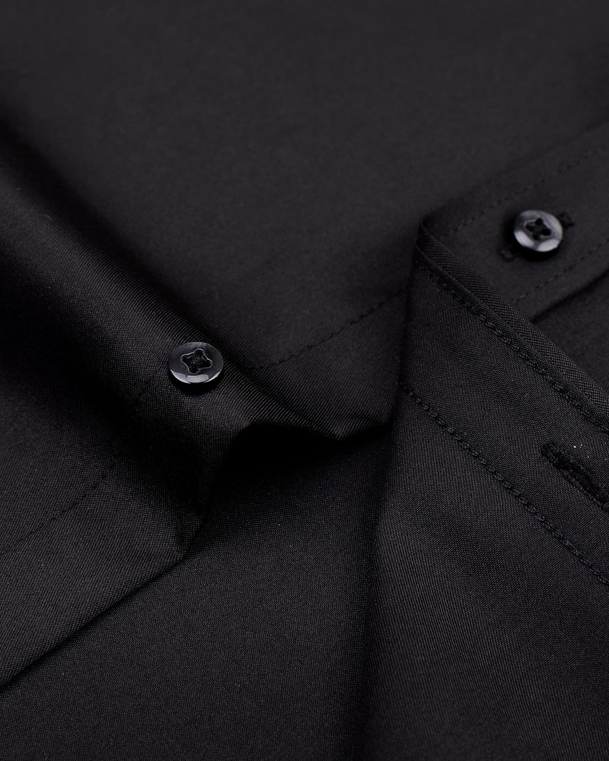 Detalle 2 de J.VER Herren Hemd Kurzarm Freizeithemd mit Tasche Regular Fit – Bügelleicht, Stretch und Knitterarm
