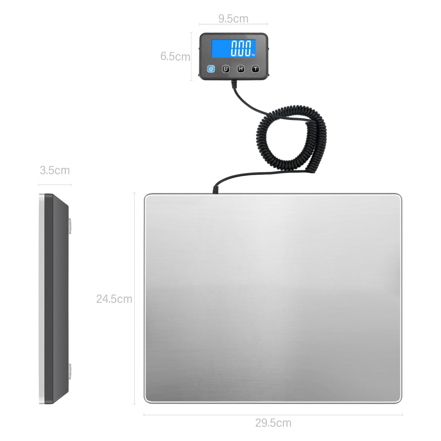 Thumbnail 6 de Anesty 200KG Parcel Scales with 10g Accuracy – Digital postal and parcel scale with LCD, hold/tare and USB or battery power