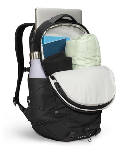 Detalle de The North Face Women's Borealis Backpack (Blk/Wht-NPF) — Everyday Comfort for Work, Classes, and Commutes