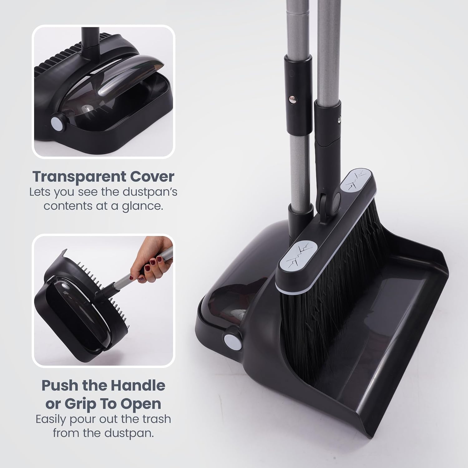 Thumbnail 4 de CUQOO Long Handled Dustpan and Brush Set
