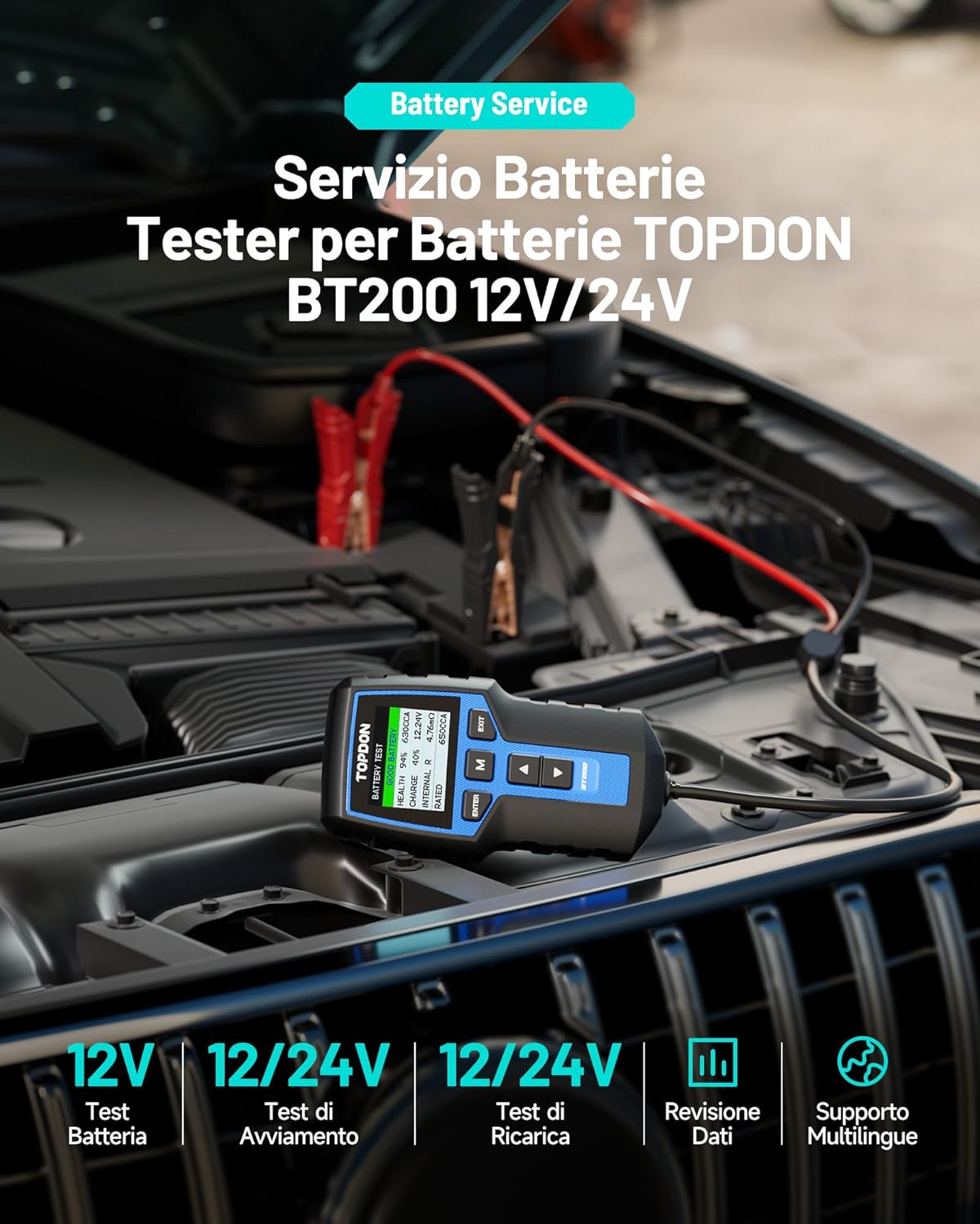 Thumbnail 1 de TOPDON BT200 tester batteria 2,4 pollici