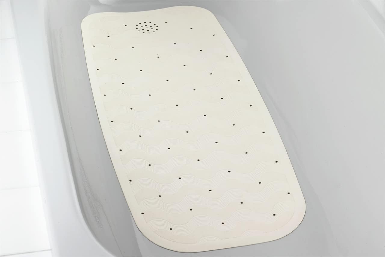 Detalle de Tapis de bain antidérapant Maximex Natur-Kautschuk beige 37 x 90 cm — sécurité et confort sur le bain