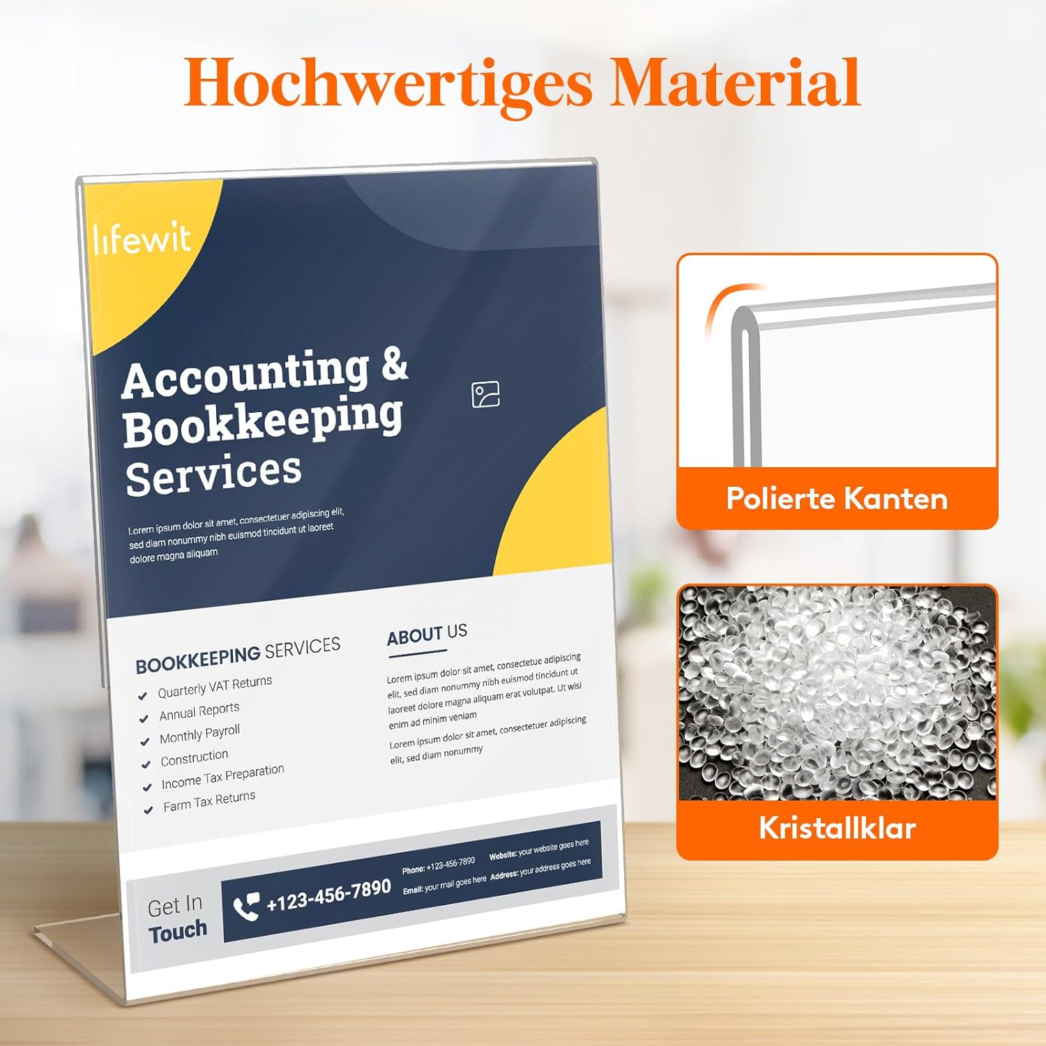 Thumbnail 2 de Lifewit Aufsteller A4 21×29,7 cm 📄