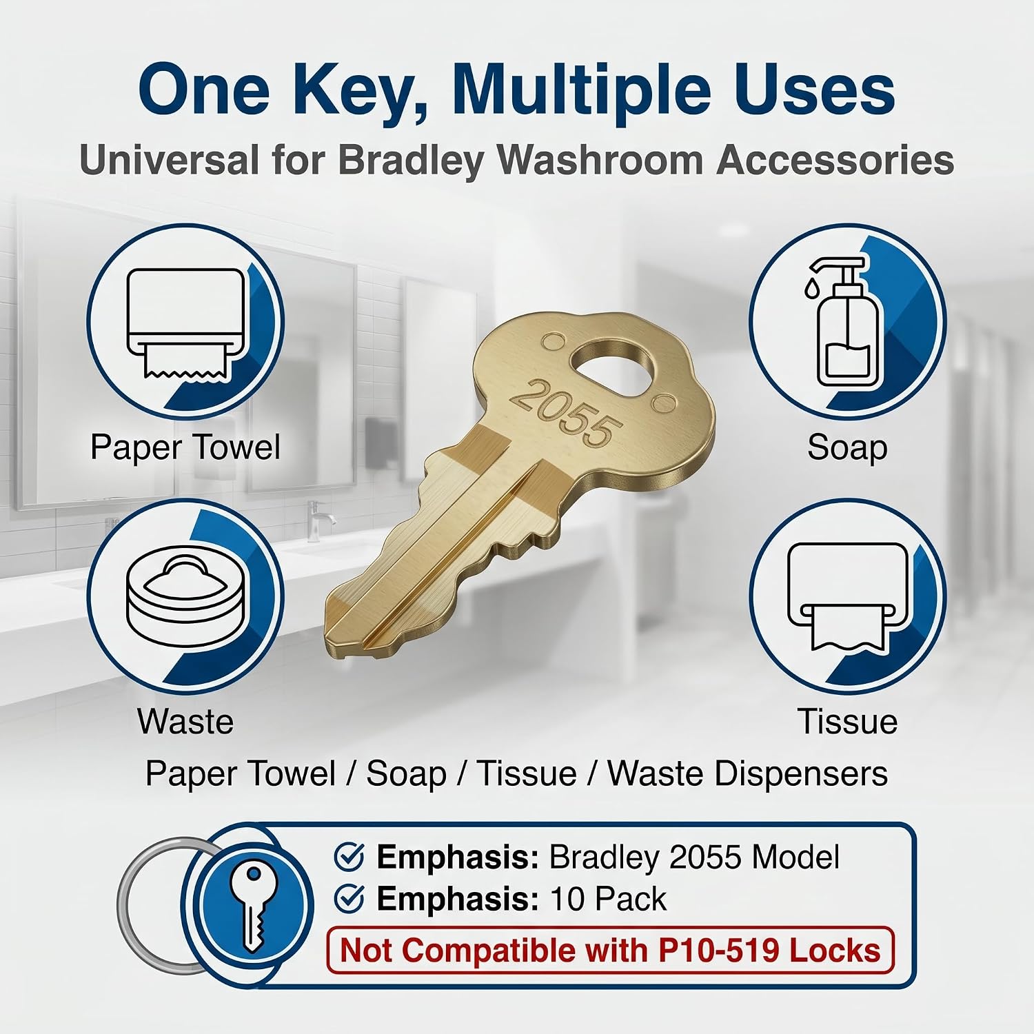 Detalle de Bradley replacement key P15-398