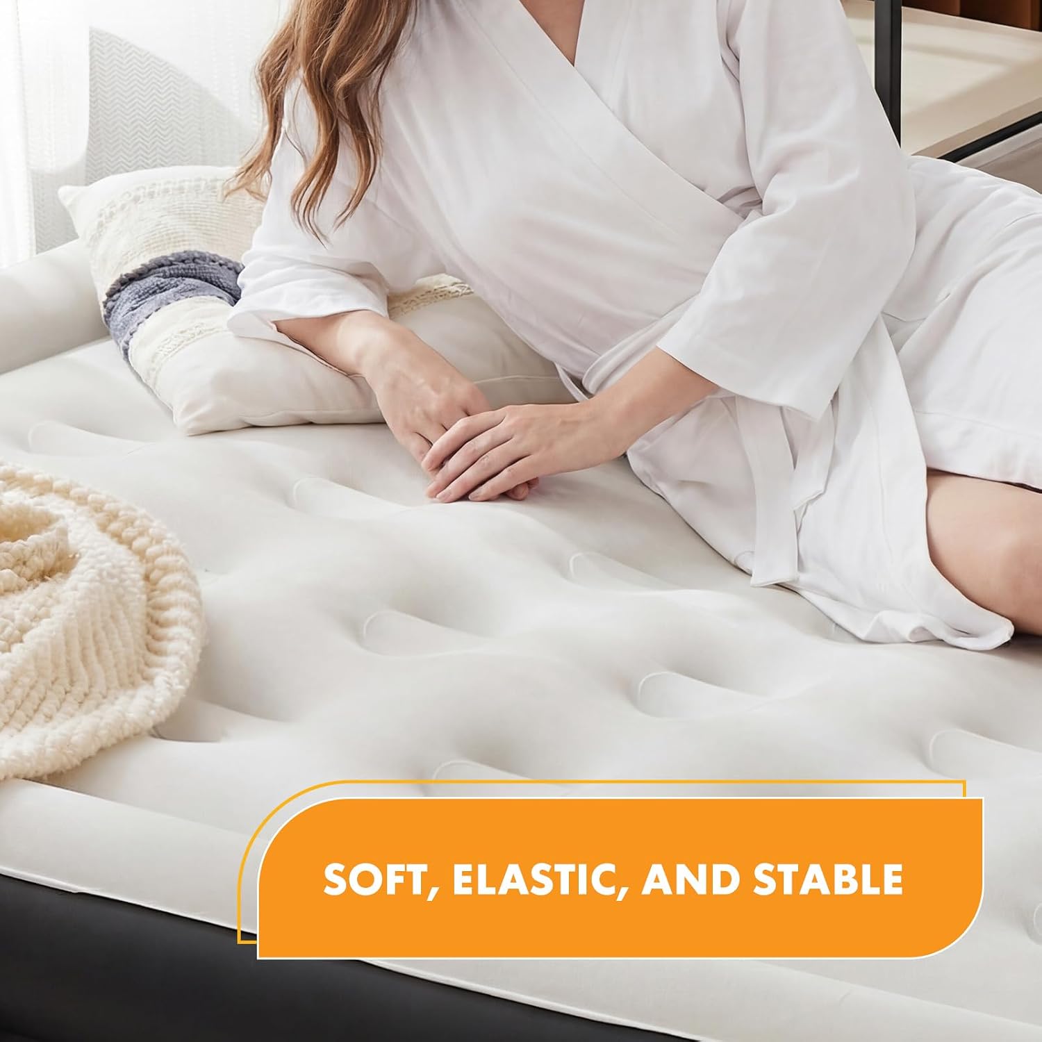 Thumbnail 1 de NEWBULIG Twin Air Mattress with Built-in Pump, 16-Inch Raised Height, Non-Slip Bottom
