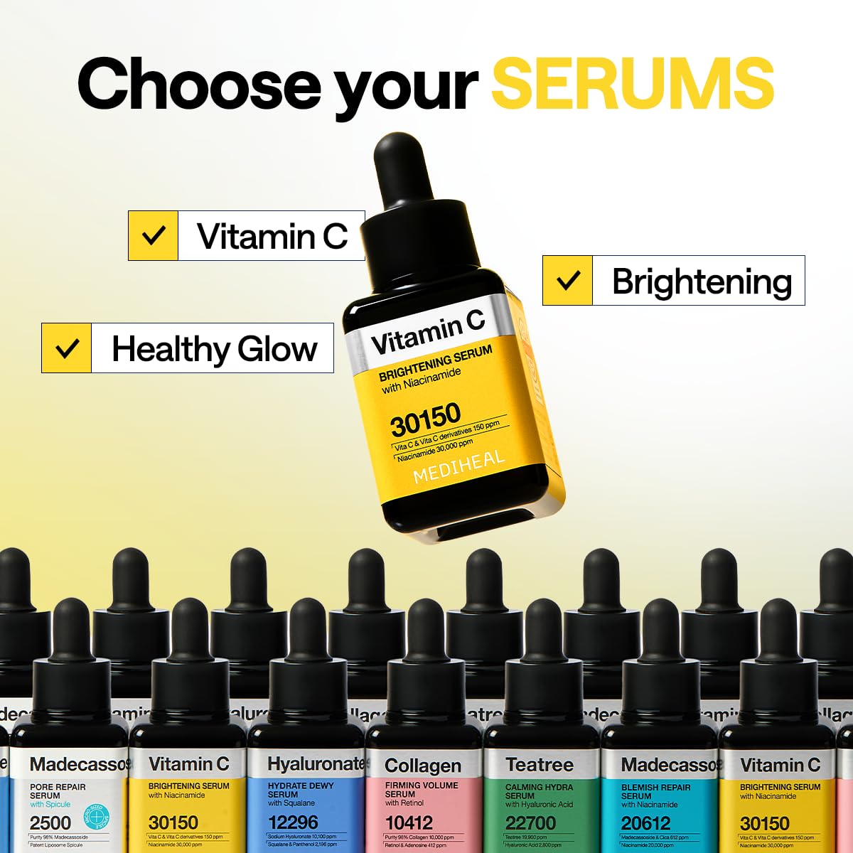 Thumbnail 1 de Mediheal Vitamin C Brightening Serum (1.35 fl oz) – Tone-Texture-Glow Care