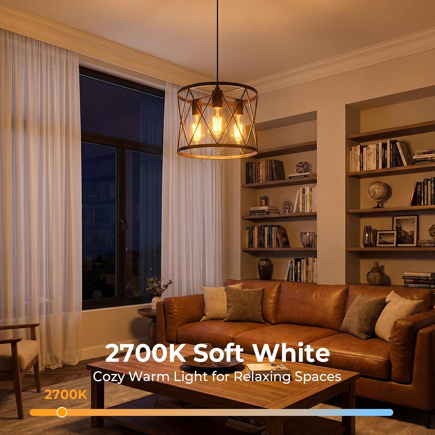 Detalle 2 de GvvooHome ST5860W-27KSF-18P-DIM ST58 LED Bulbs, Dimmable, 2700K, 18-Pack
