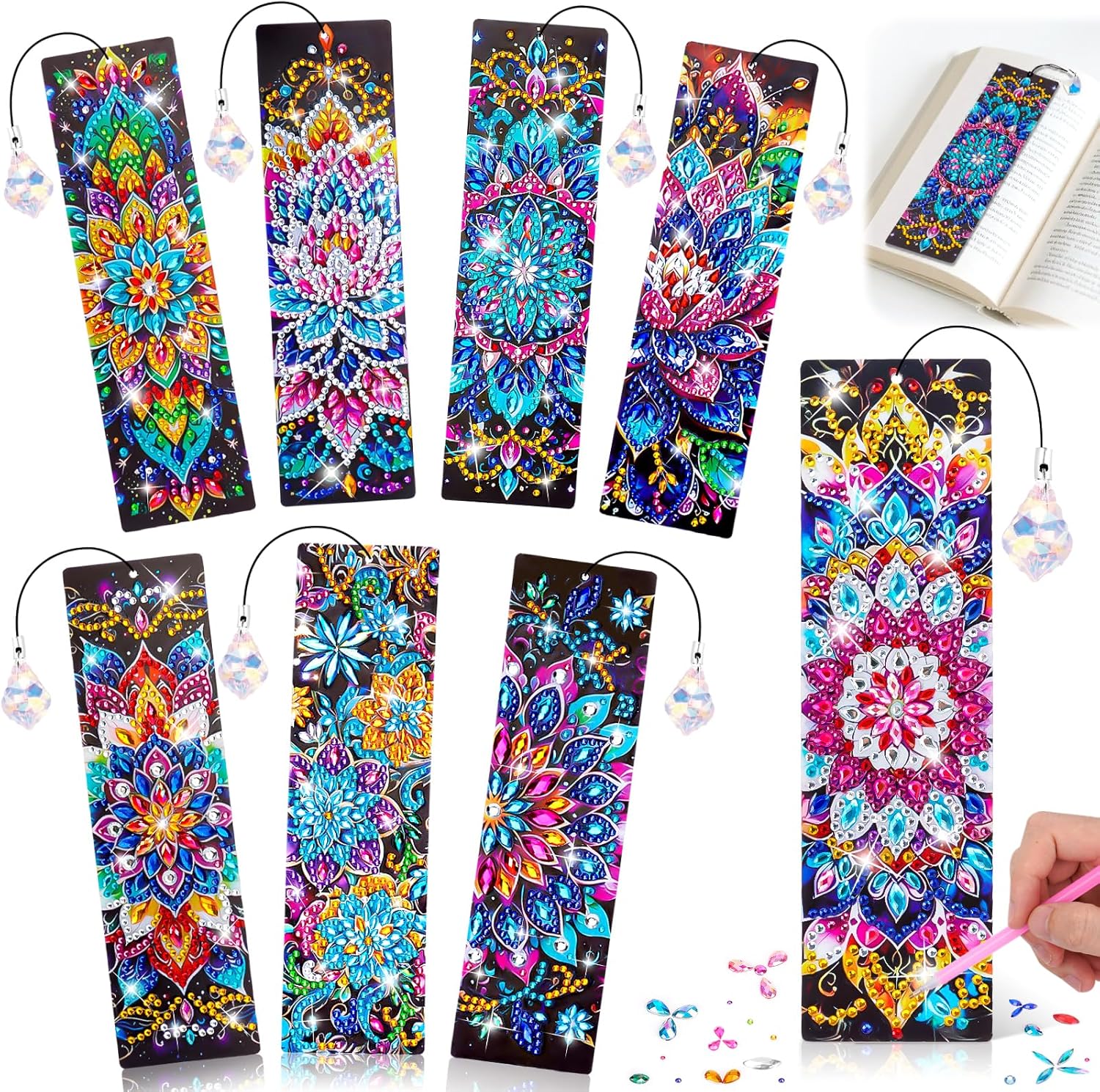 Diamond Painting Lesezeichen 8er Set 📚