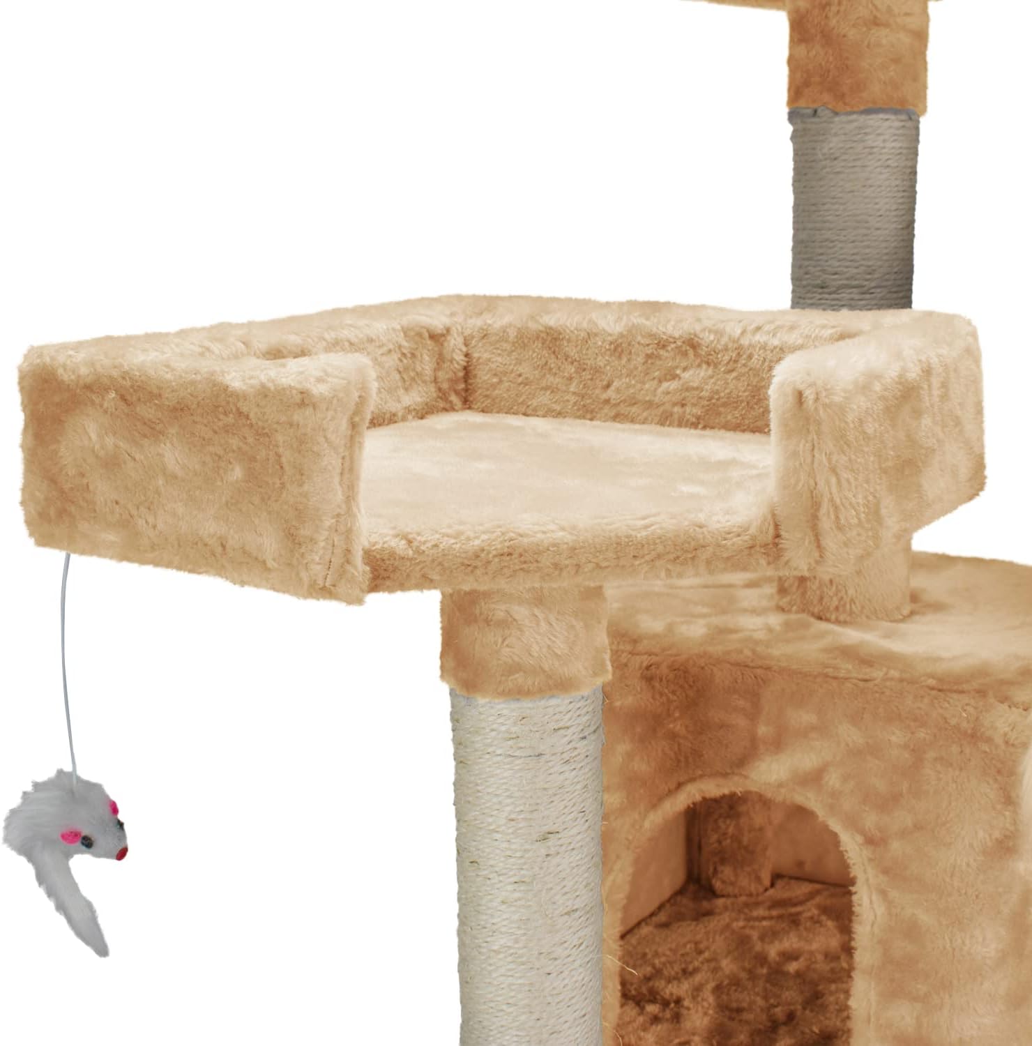 Thumbnail 6 de AQPET Manhattan – drapak dla kota 170 cm z sizalem, dwoma domkami i trzema platformami