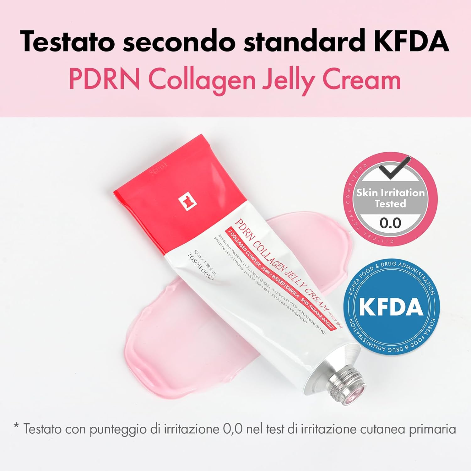 Detalle de TOSOWOONG Crema Jelly al collagene e PDRN con Niacinamide (50 ml) per idratare e uniformare l’incarnato