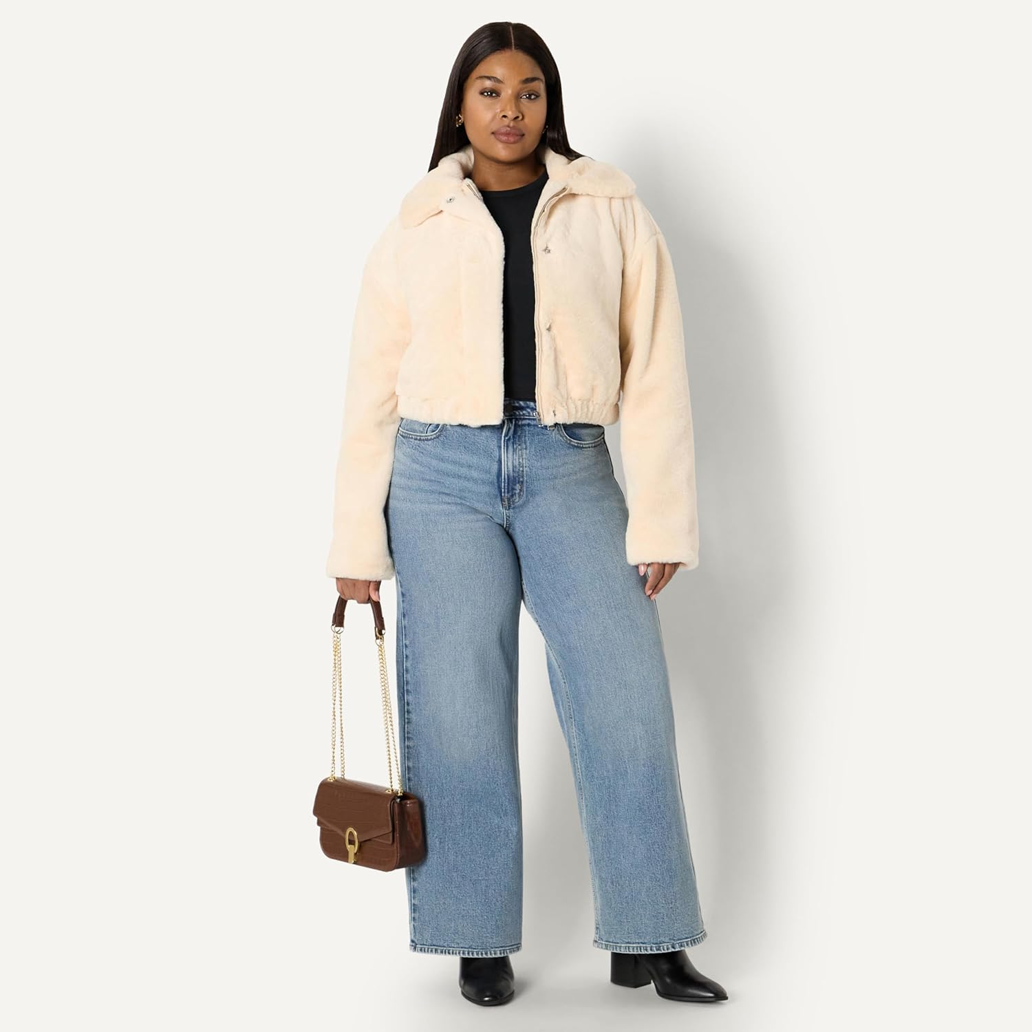 Thumbnail 6 de Damen Oversize-Jacke mit Kunstfell und Kragen – Amazon Essentials (Relaxed Fit)