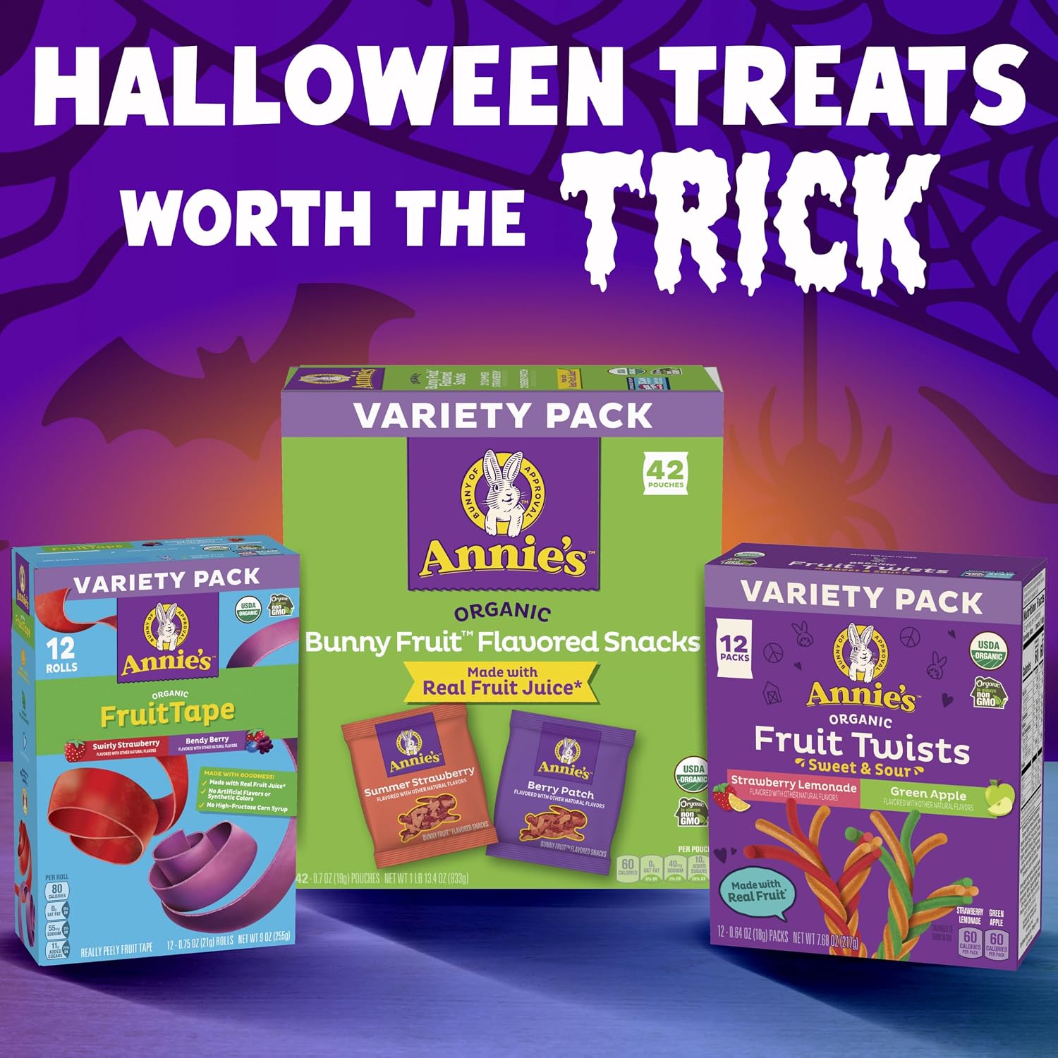 Detalle 2 de Annie's Organic Sweet & Sour Fruit Twists, 12-Count Variety Pack