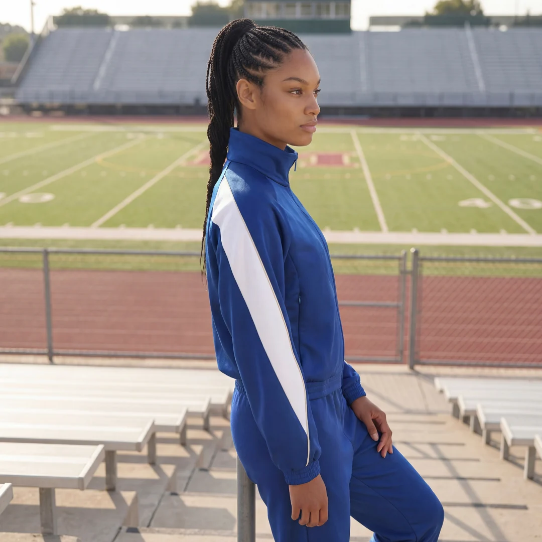 Detalle de Sudadera Stadium Adidas – azul, para uso diario con estilo y comodidad