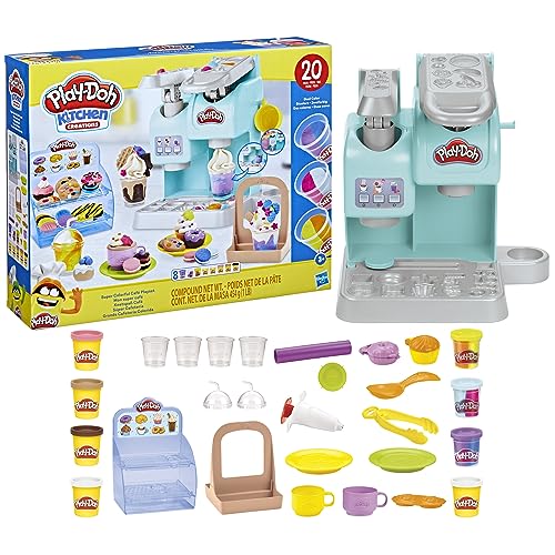 Detalle 2 de Play-Doh Súper Cafetería — Cafetera de juguete 8 botes 🍽