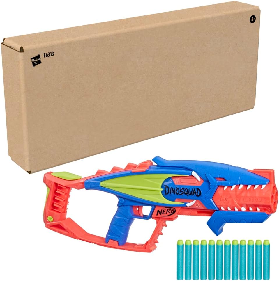 Thumbnail 5 de HASBRO Nerf Dinosquad Terrodak - Blaster a pompa a tema dinosauro con 4 dardi