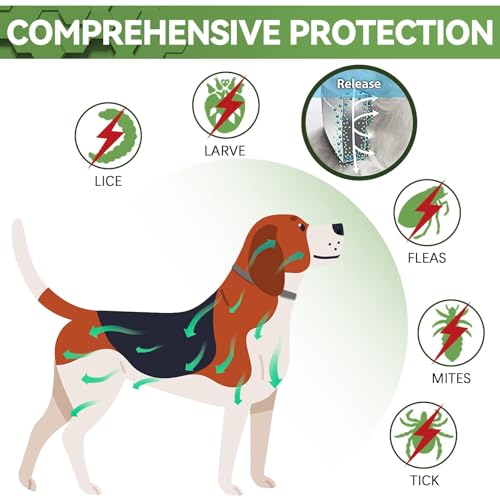 Detalle 2 de Collar antiparasitario para perros Inpumo con aceites esenciales (impermeable y ajustable) hasta 12 meses
