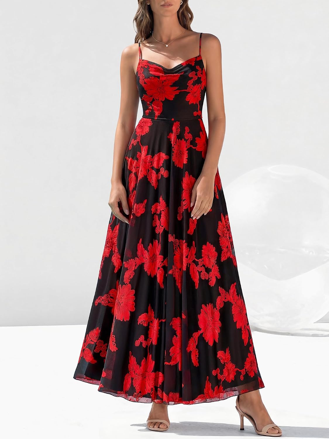 Detalle de BTFBM Women Summer Floral Maxi Dress