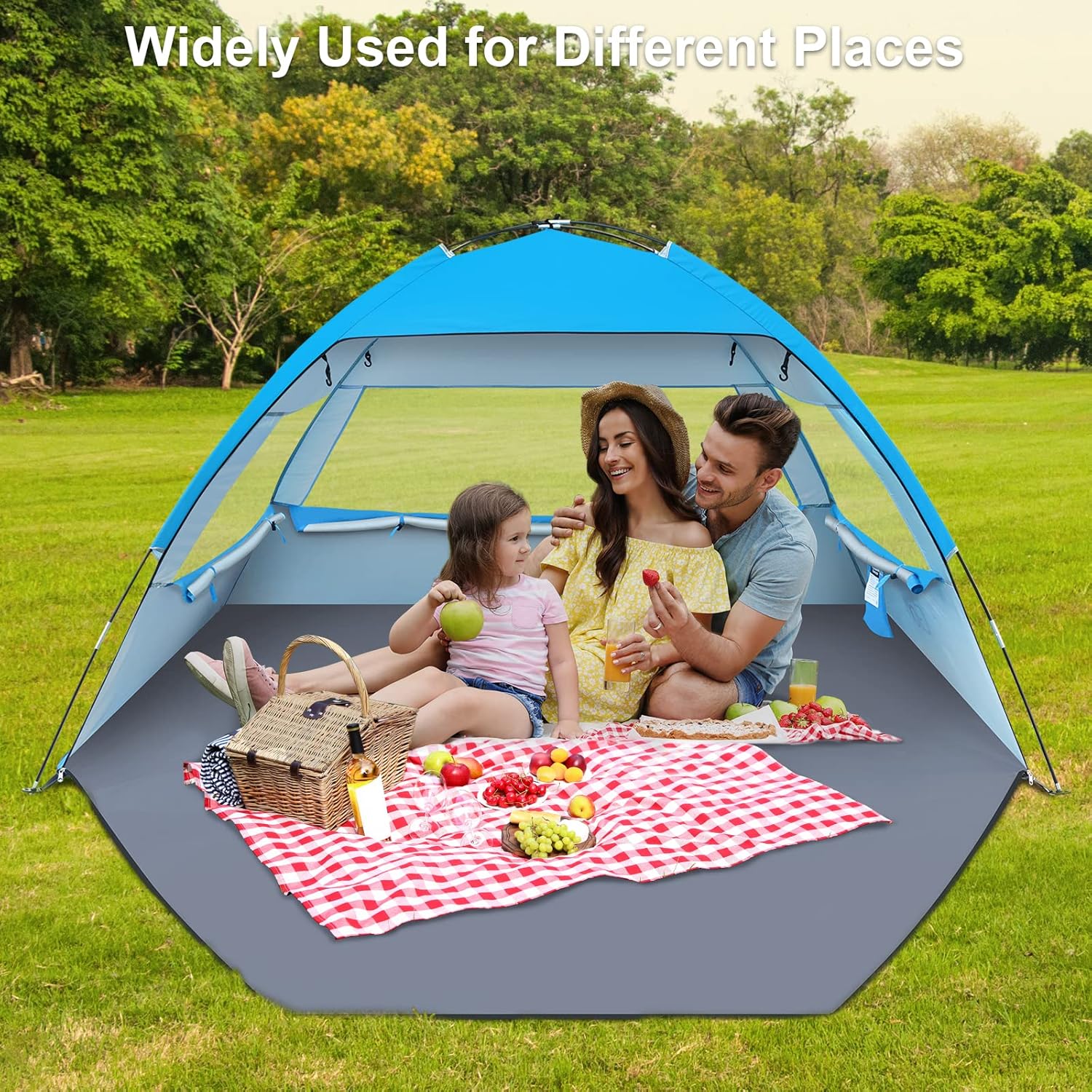 Thumbnail 6 de Gorich Beach Tent Sun Shelter (UPF 50+) for 3–10 People — Lightweight, Easy Setup Beach Cabana