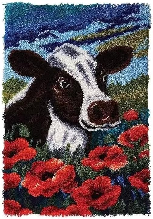 Thumbnail 6 de ROCKY&CHAO Knüpfhaken-Teppich-Set – DIY-Knüpfhaken Teppichherstellung (50 × 38 cm) mit Zwerge und Blumen