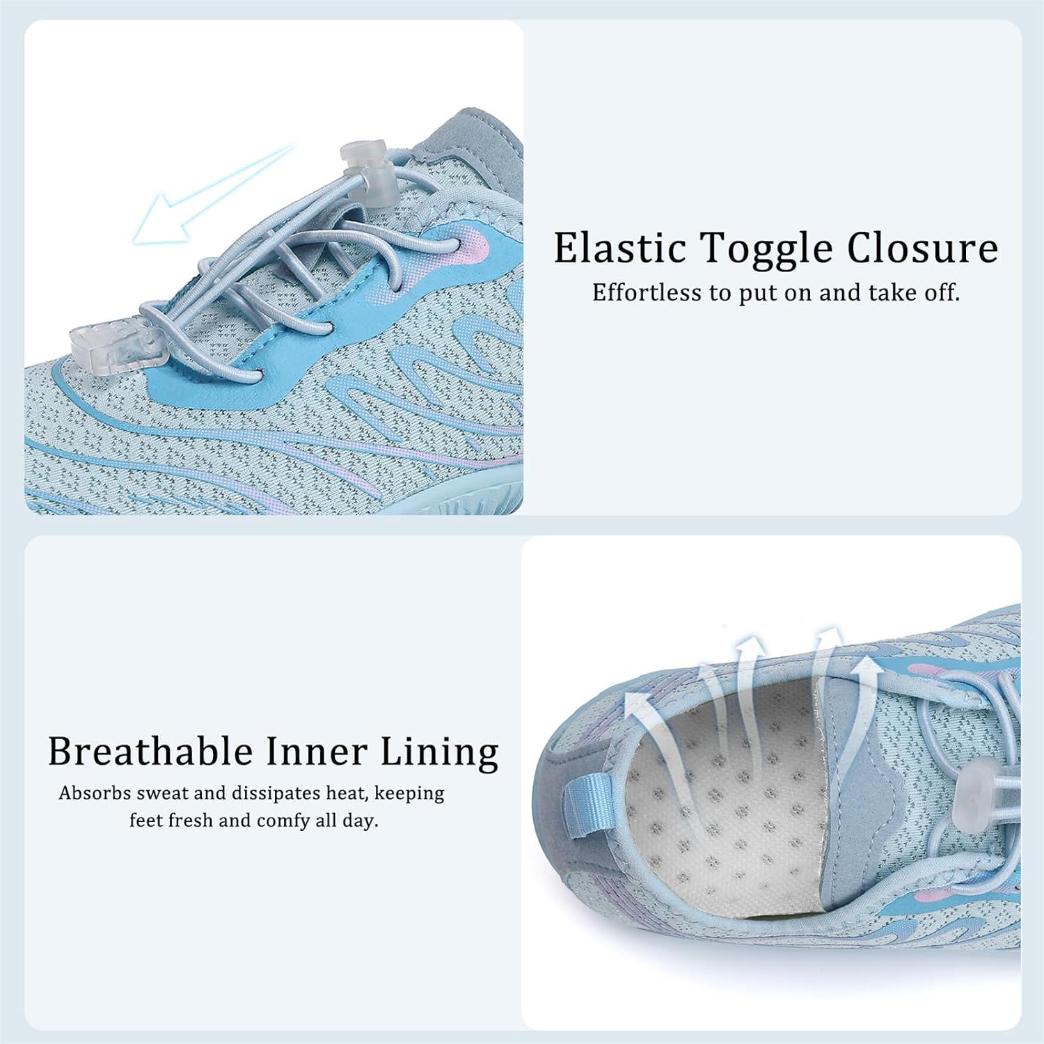 Detalle 2 de Shephorion Barefoot Water Shoes for Women & Men – Quick Dry, Wide Toe Box & Non-Slip