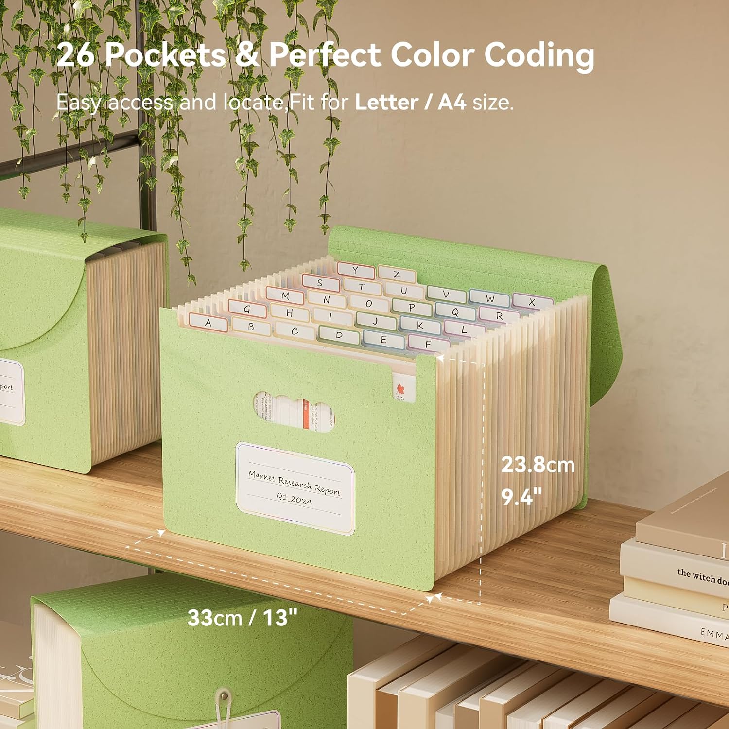 Detalle de EcoStash Accordion File Organiser 26 pockets