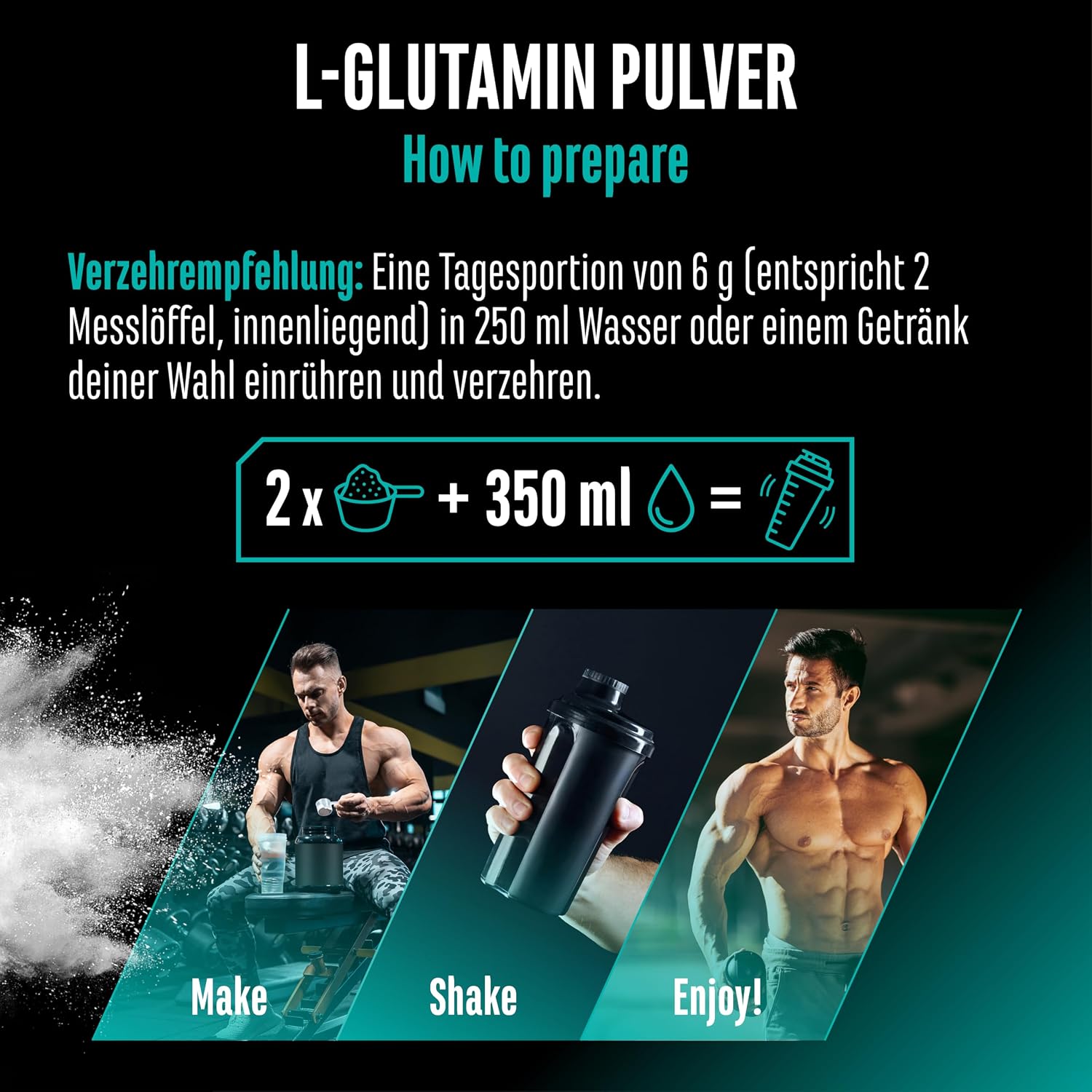 Thumbnail 6 de L-Glutamin Pulver 750 g (Premium Qualität) – rein, vegan & unaromatisiert