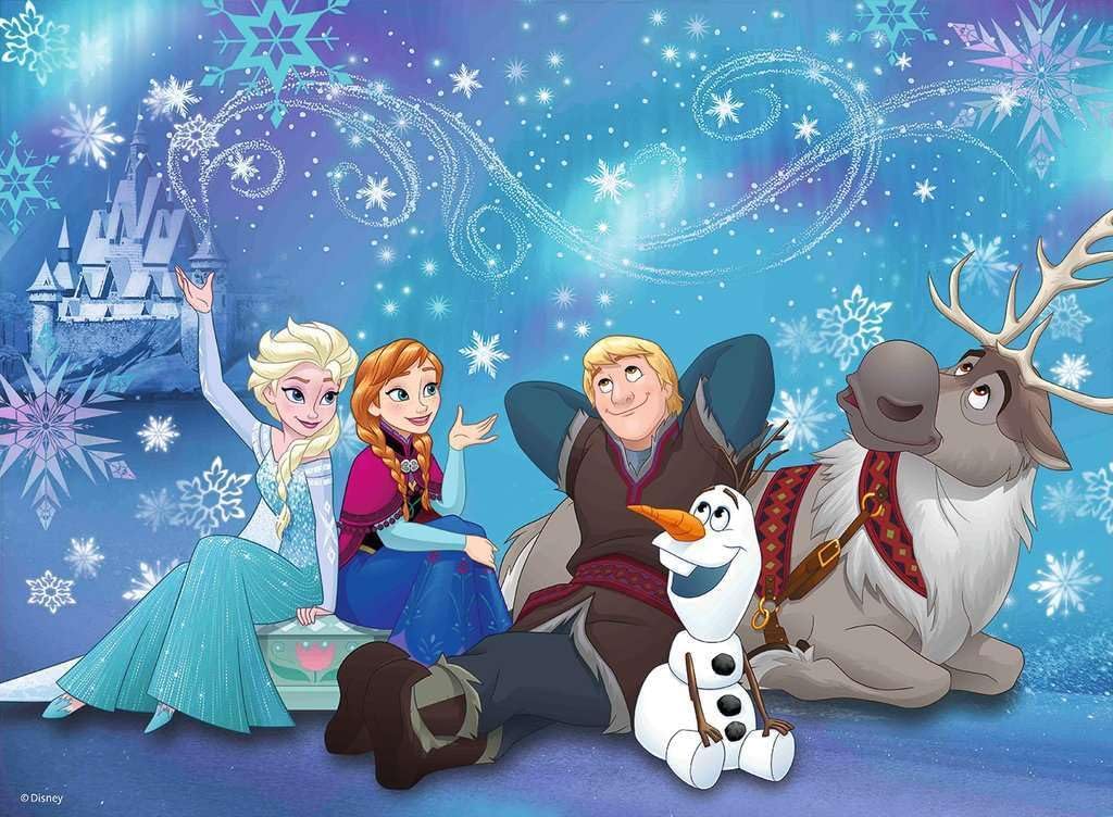 Detalle 2 de Ravensburger 10911 Frozen Ice Magic – barnpussel med 100 XXL-bitar