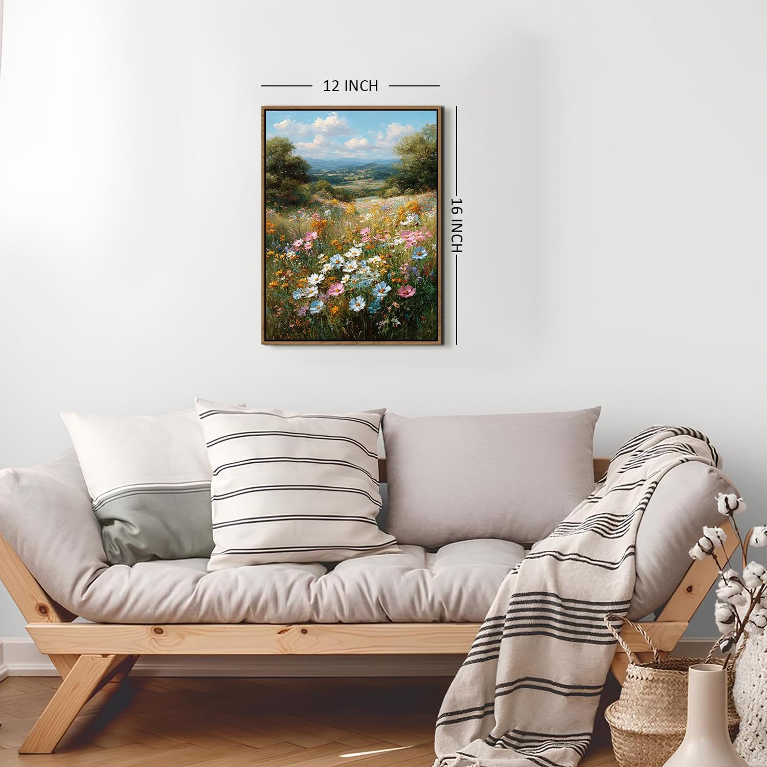 Thumbnail 6 de AREBOLO Colorful Daisy Framed Canvas Wall Art (12 x 16 inch) for farmhouse wildflower decor
