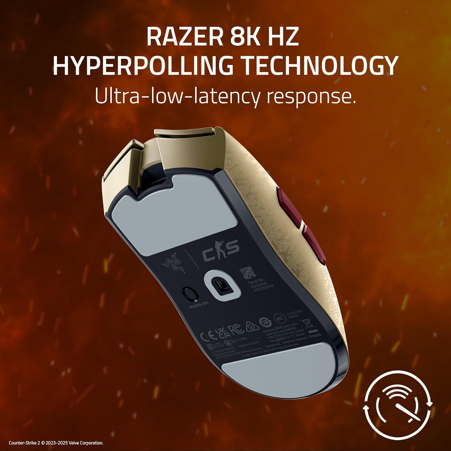 Thumbnail 4 de Razer Viper V3 Pro Wireless Esports Gaming Mouse: Counter-Strike 2 Edition