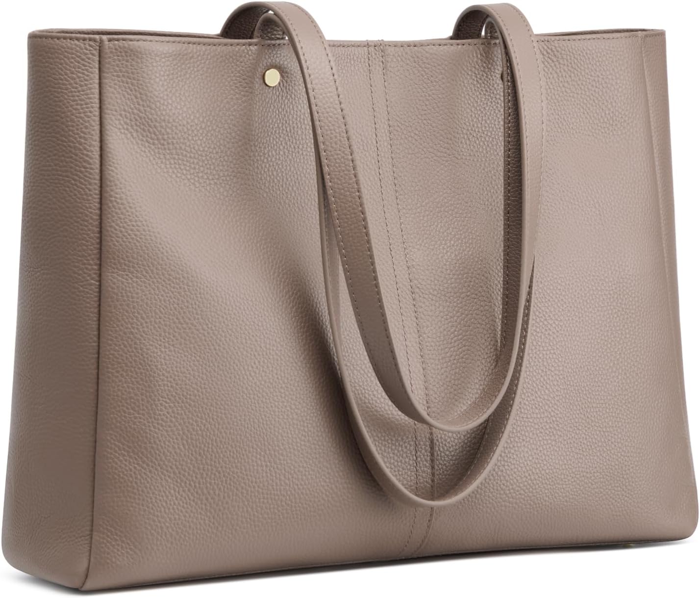 Detalle de Kattee 14 Inch Laptop Compartment Work Tote Handbag – Soft Leather Shoulder Bag for Women