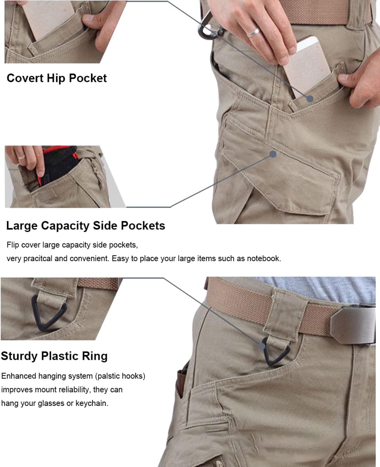 Detalle 2 de Outdoor cargo work trousers by FEDTOSING