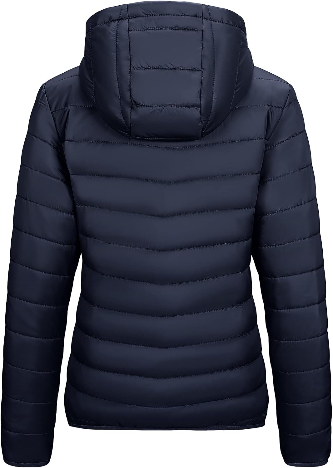 Detalle 2 de Outdoor Ventures Women’s Winter Lightweight Puffer Jacket with Hood (Short, Packable) for Hiking & Travel