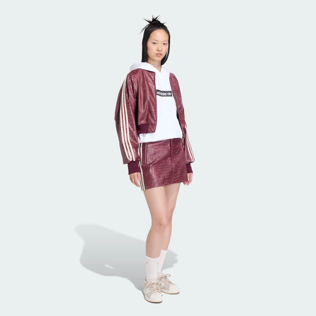 Thumbnail 2 de MINIFALDA DE POLIPIEL Adidas: estilo burgundy con enfoque práctico