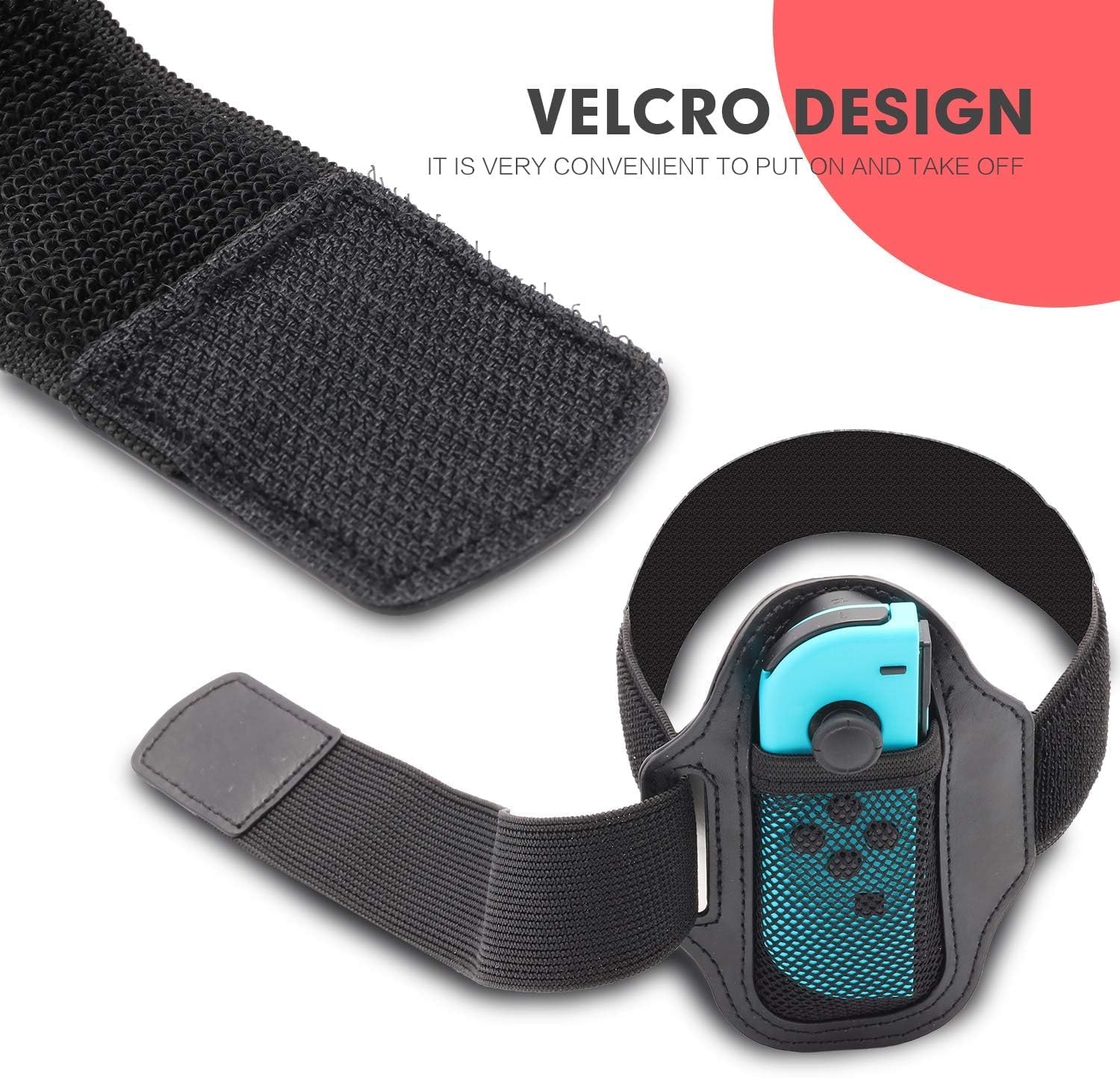 Detalle 2 de HEATFUN Joy-Con Leg Strap adjustable for Switch – 2 pack