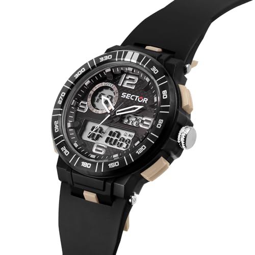 Detalle de Sector No Limits Orologio da uomo EX-28 – ABS e Poliuretano, 52,3 × 46 mm