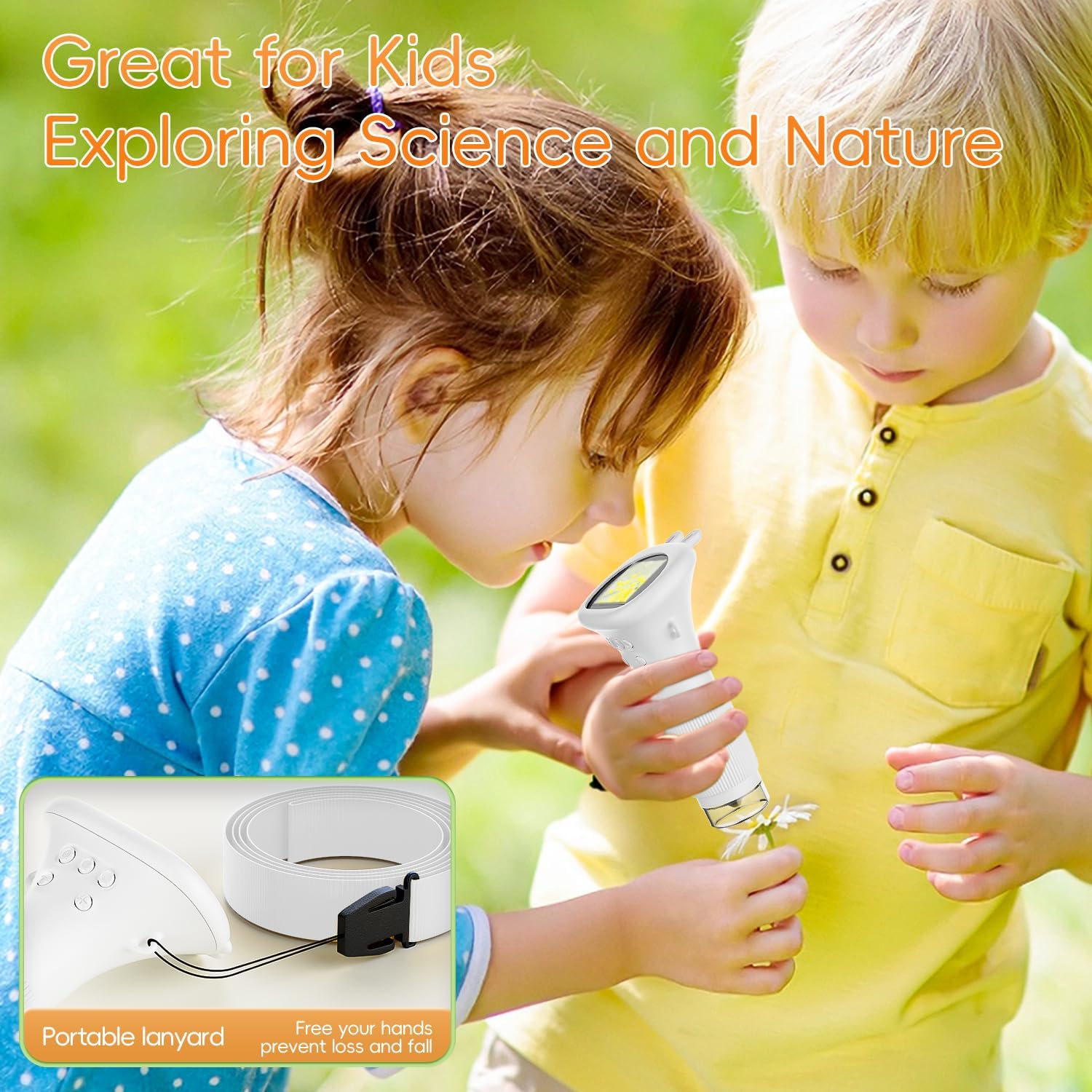 Detalle de SGAINUL Digital Kids Microscope with 2-Inch Screen — 1000x Mini Microscope for Children