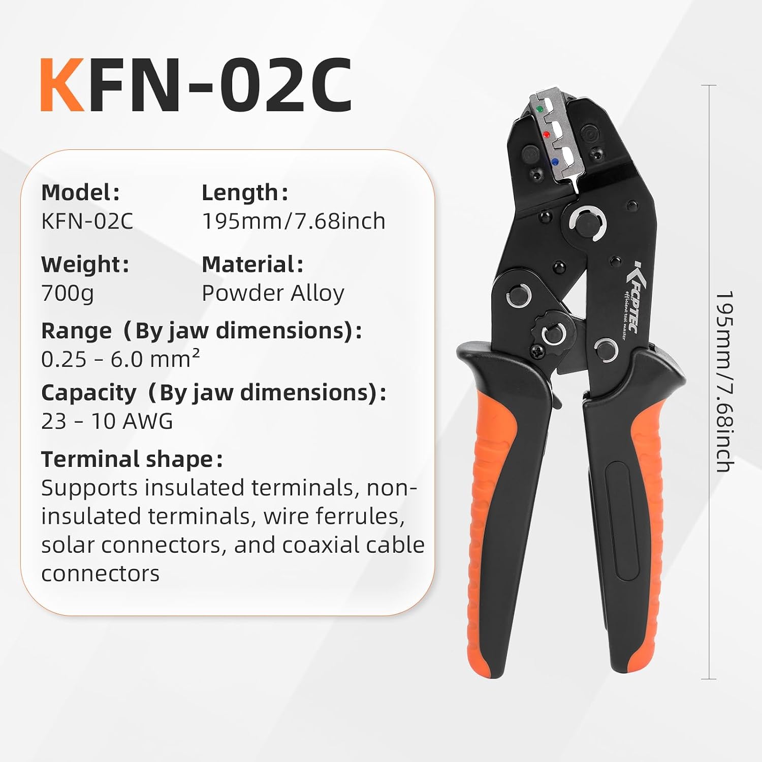 Detalle de KF CPTEC Ratchet Crimping Tool Set, 6-Piece