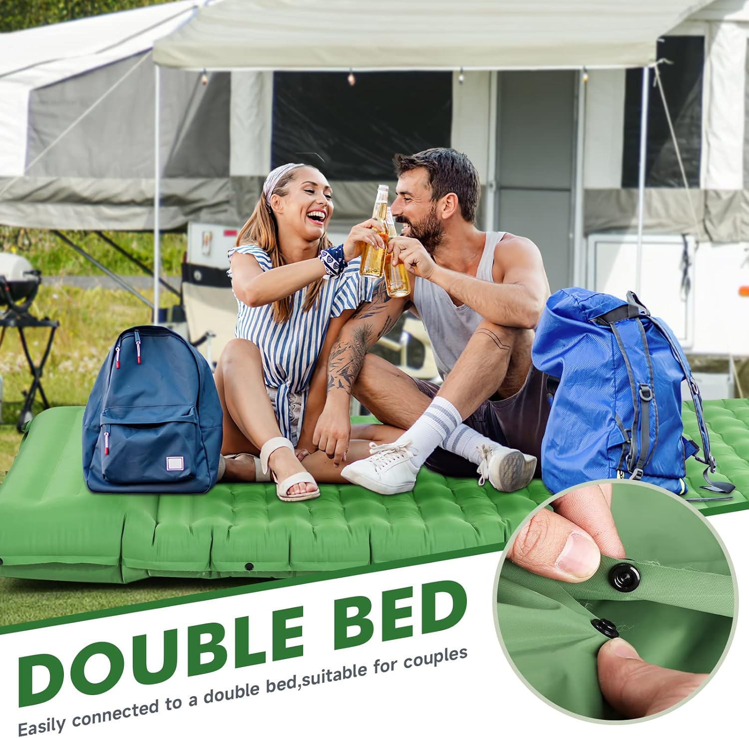 Thumbnail 5 de HiiPeak Sleeping Pad: Ultralight Inflatable Mat with Built-in Foot Pump for Camping