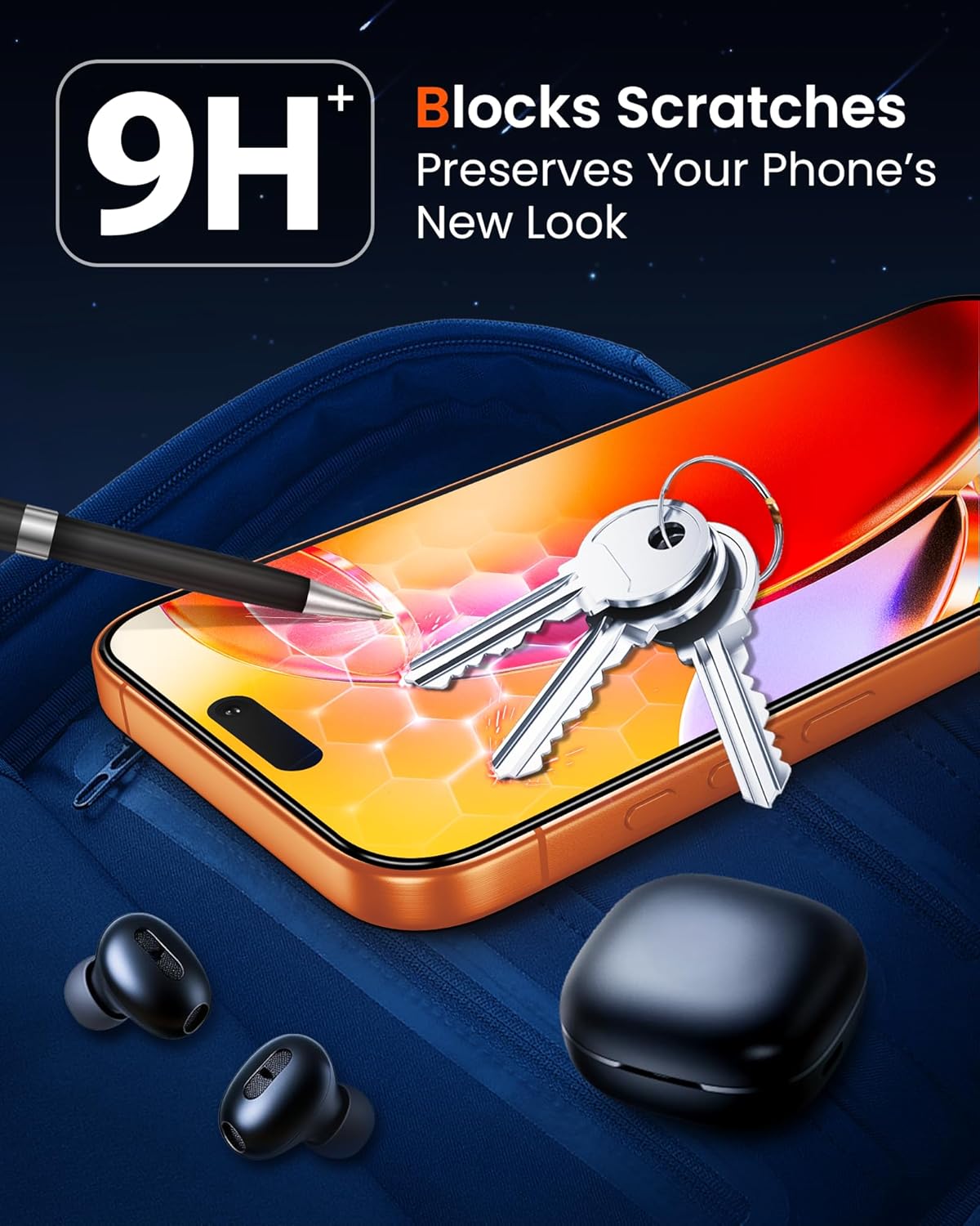 Detalle 2 de Mkeke 17 Pro Max Screen Protector 3-Pack