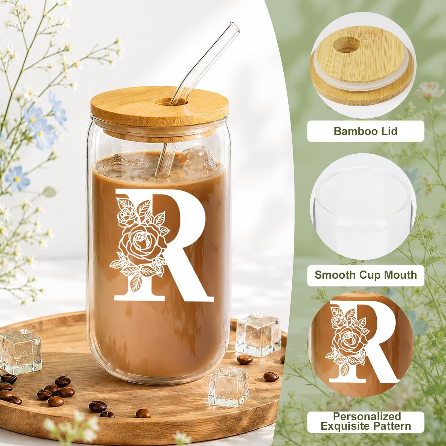 Thumbnail 6 de SHXWELL Personalised Gift Set for Women — Monogram Tote, Glass Cup, Candle and More