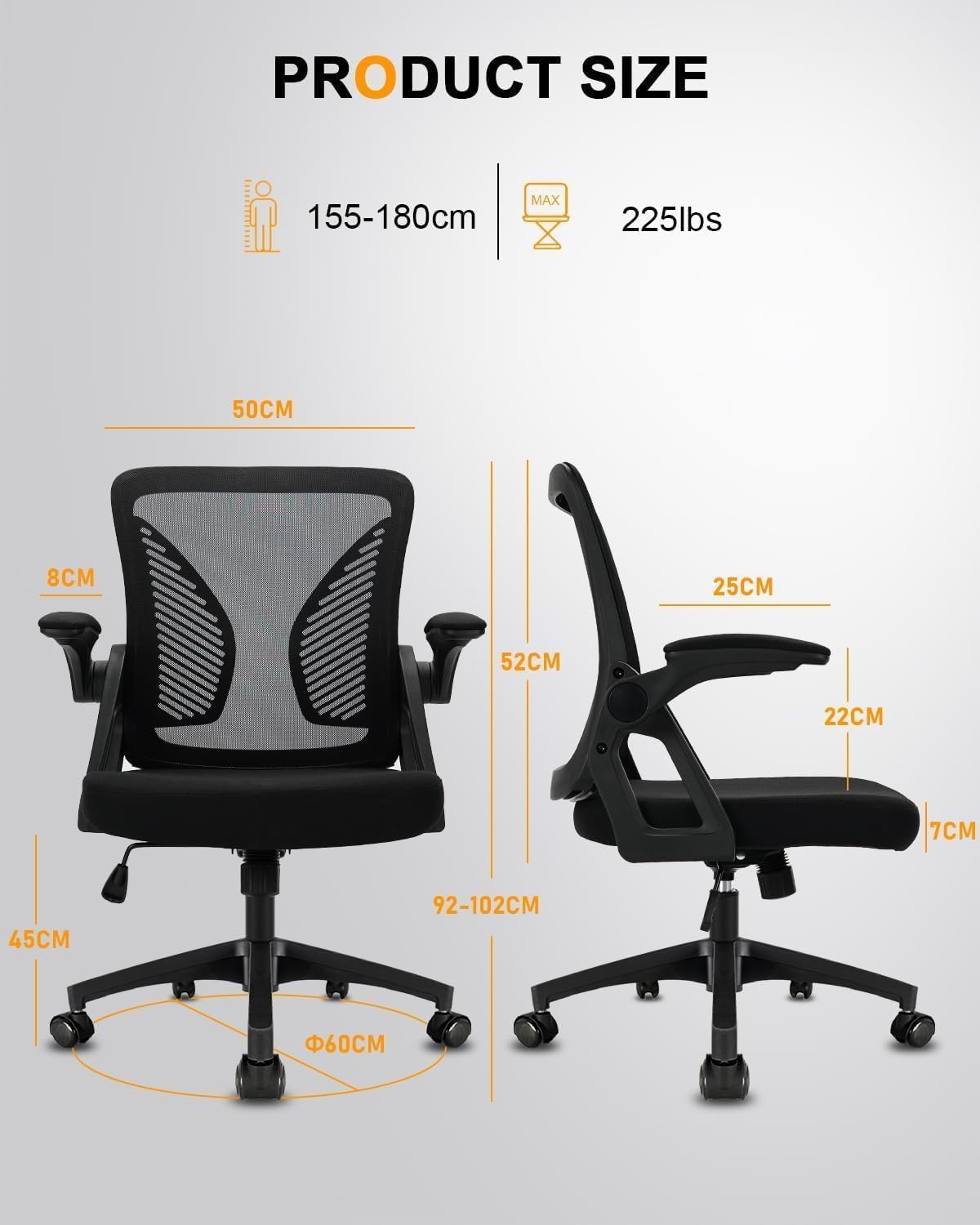 Thumbnail 2 de Durrafy Ergonomic Office Chair with 90° arms