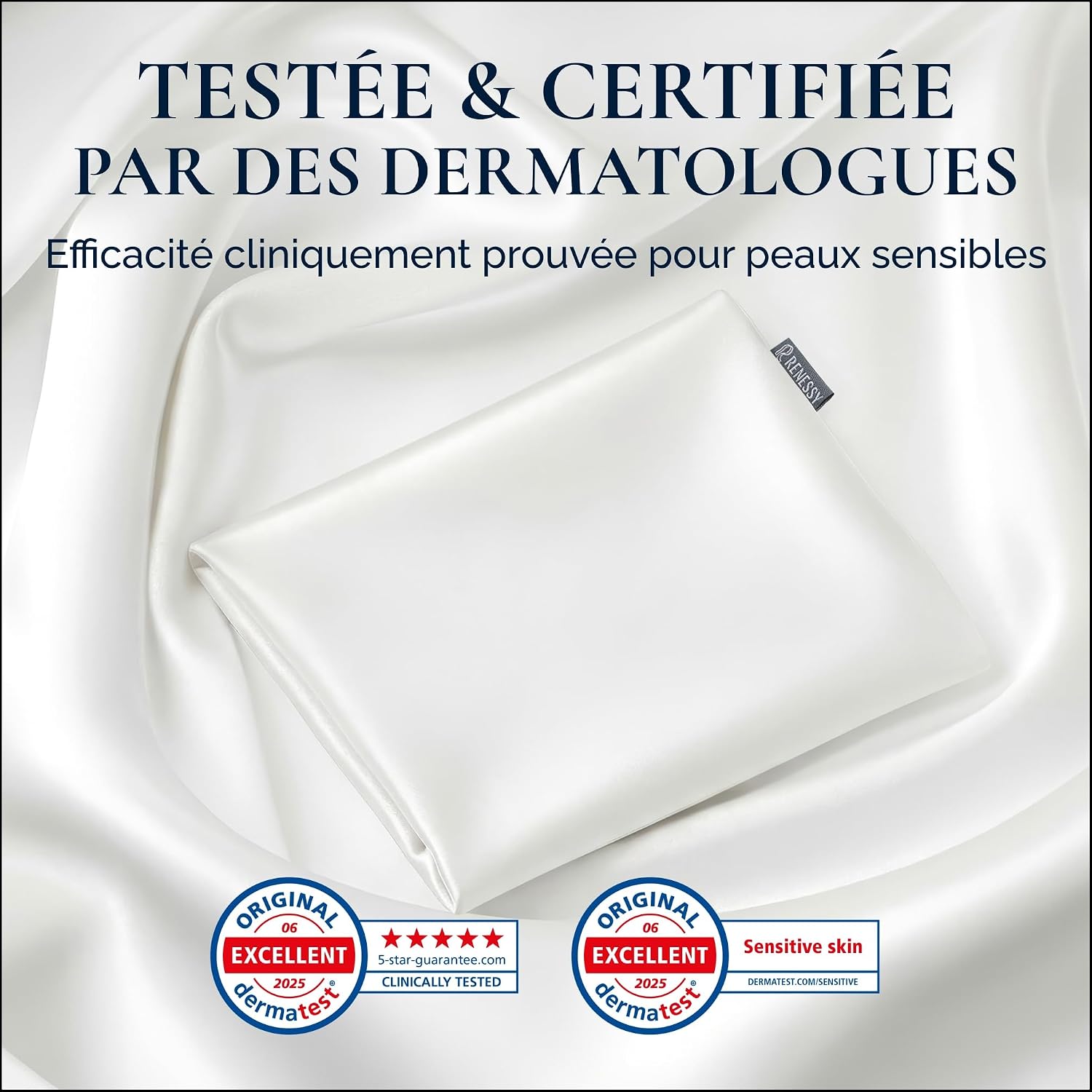 Detalle de RENESSY Taie d'oreiller 50x70 22 Momme