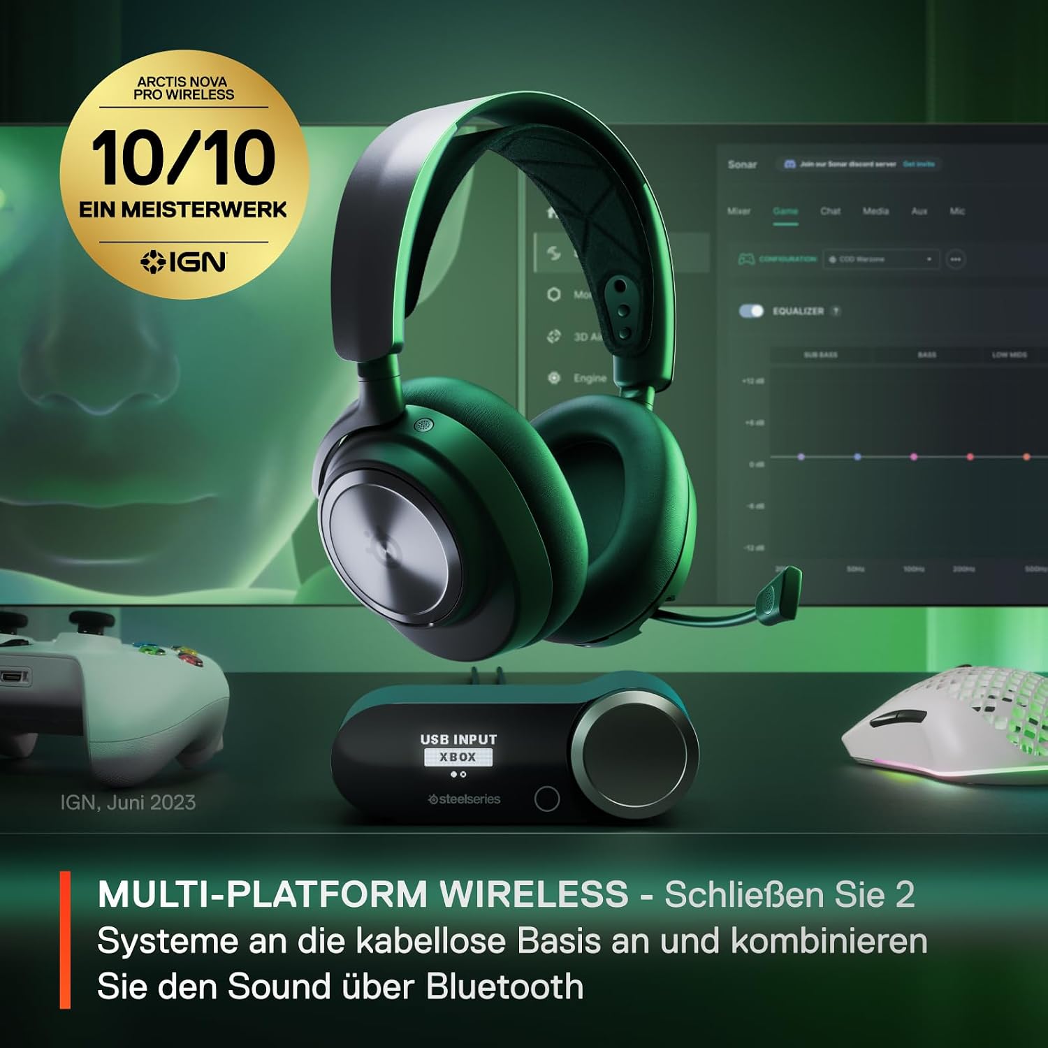 Detalle de SteelSeries Arctis Nova Pro Wireless Gaming-Headset 2