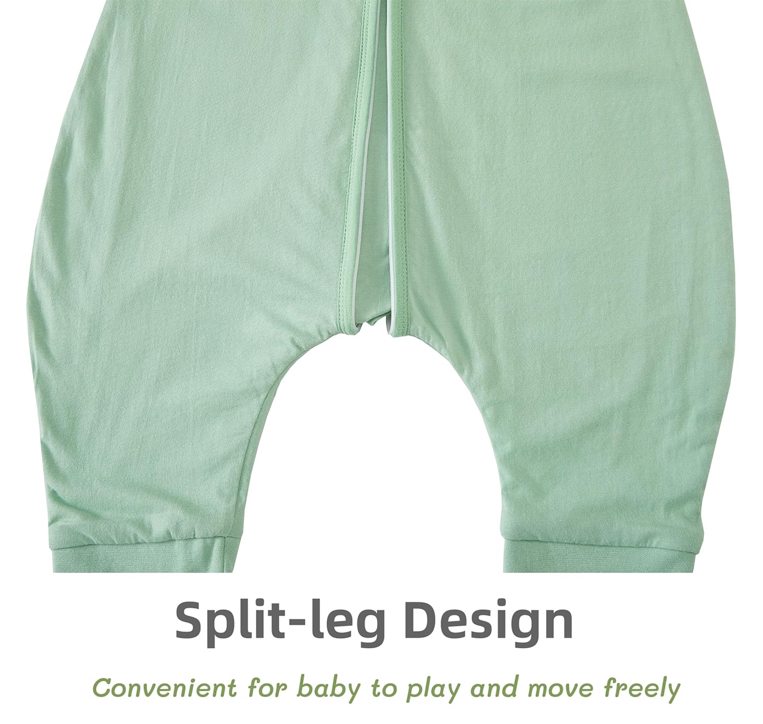 Thumbnail 3 de Chilsuessy Baby Schlafsack Sommer mit Füßen 0.5 Tog – 70–100 cm, 100% Baumwolle, Grün