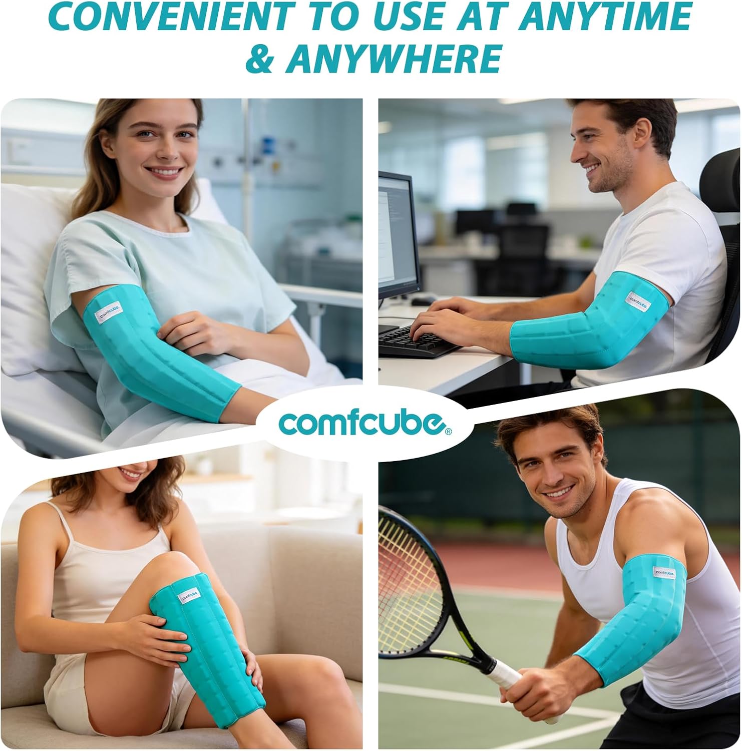 Thumbnail 6 de Comfcube Elbow Ice Pack Wrap: 2-Hour Cold Compression for Tendonitis, Tennis Elbow, and More