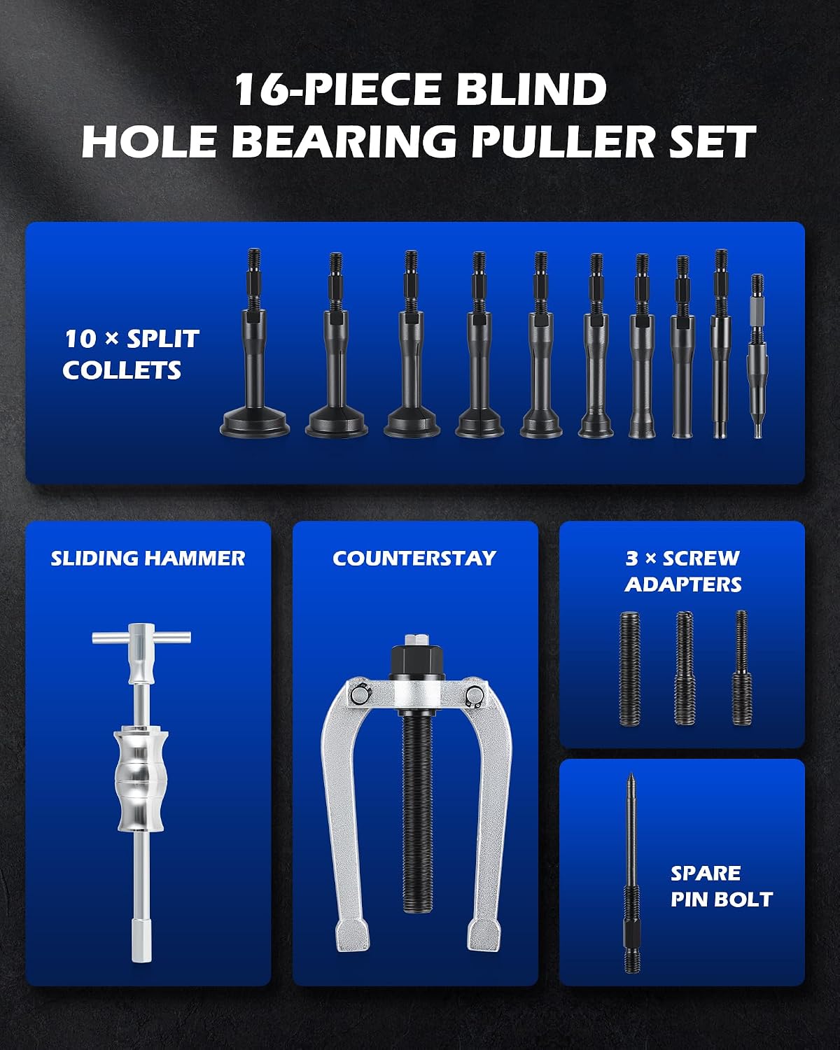 Detalle 2 de Orion Motor Tech 16-piece Puller Kit