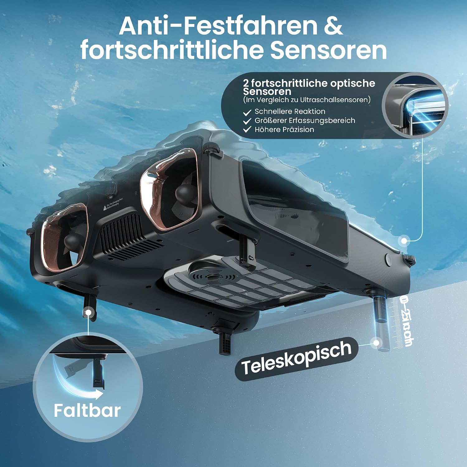 Detalle de AIPER EcoSurfer S2: Solarer Pool-Skimmer-Roboter mit App-Steuerung