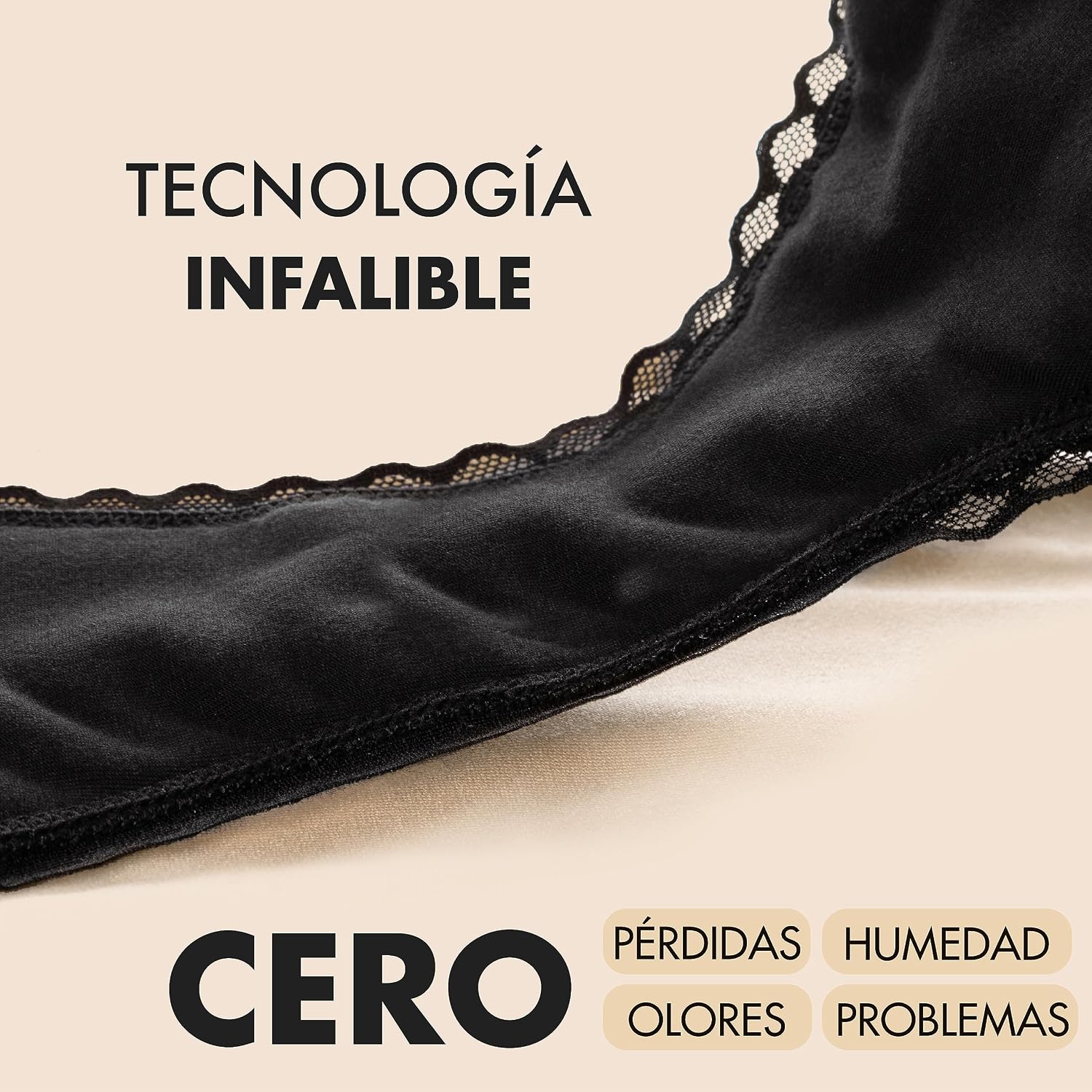 Thumbnail 5 de Bragas Menstruales Negras 12 horas