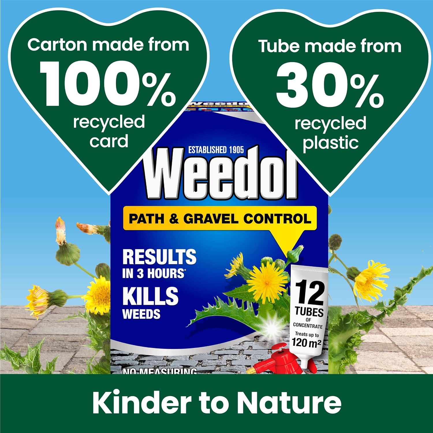 Thumbnail 3 de Weedol Path Weed Killer Liquid Concentrate – 12 Tubes (120m2) for Garden Paths & Patios