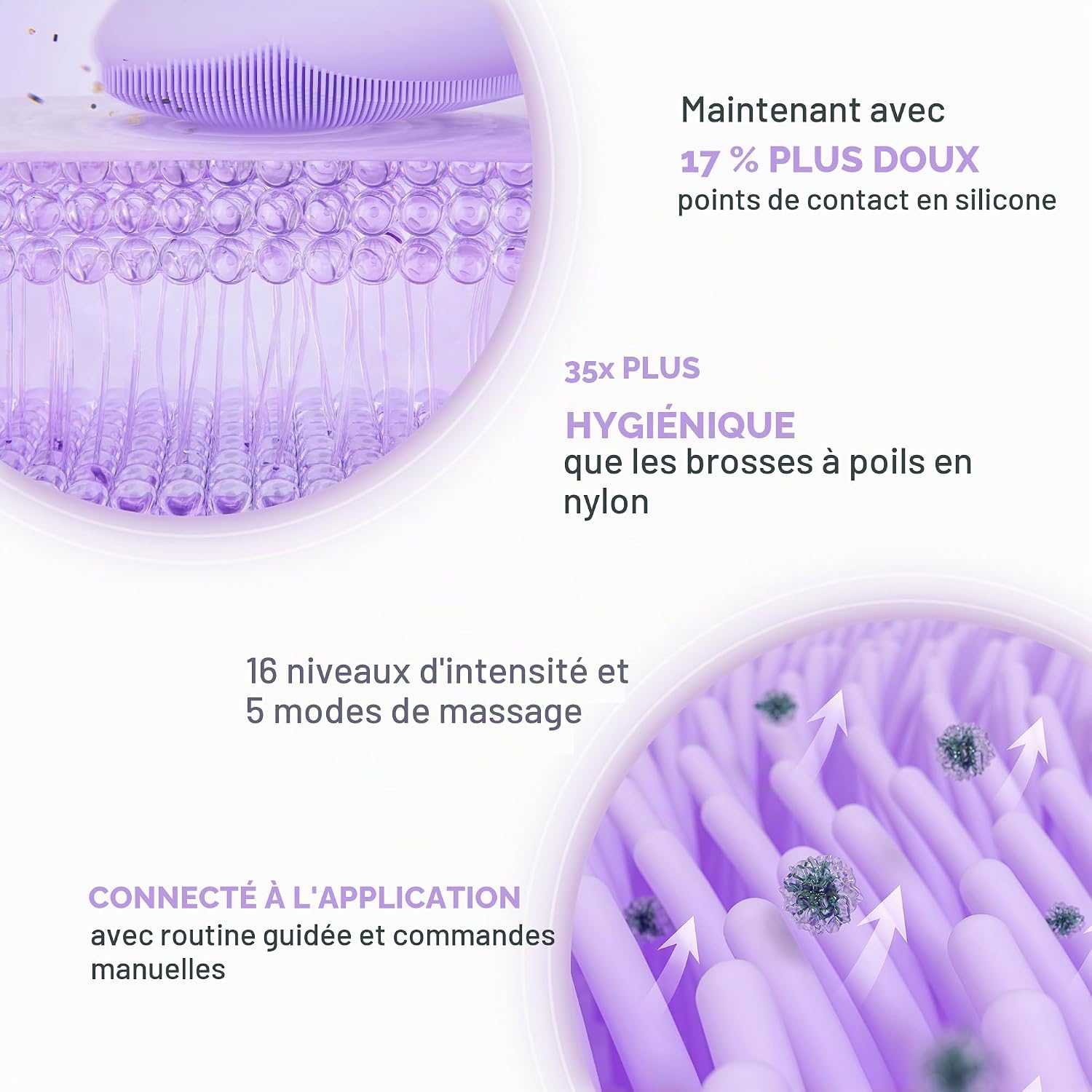 Detalle de FOREO Luna 4 brosse nettoyante visage en silicone – massage raffermissant anti-âge pour peaux sensibles